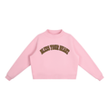 Bless Your Heart Leopard Essential Fleece Mock-Neck Crew Sweatshirt