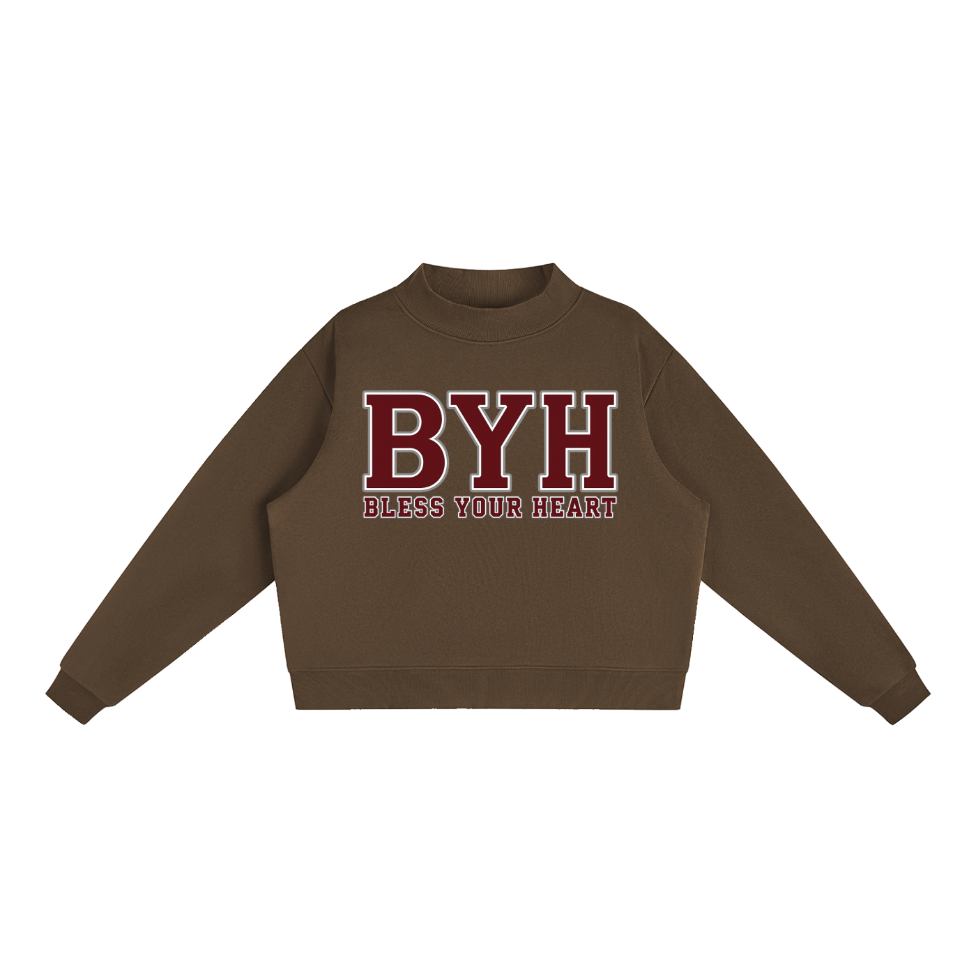 College SC Essential Fleece Mock-Neck Crew Sweatshirt