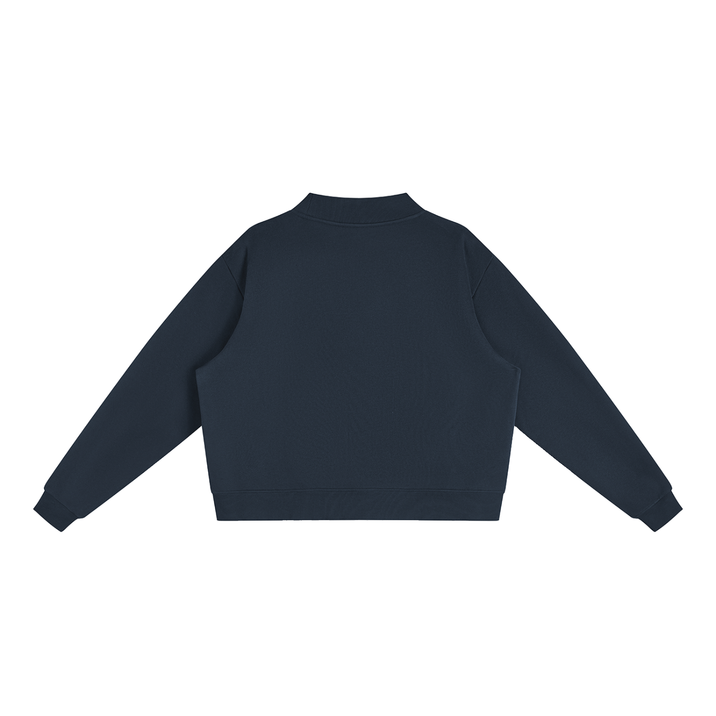 College Aub Essential Fleece Mock-Neck Crew Sweatshirt
