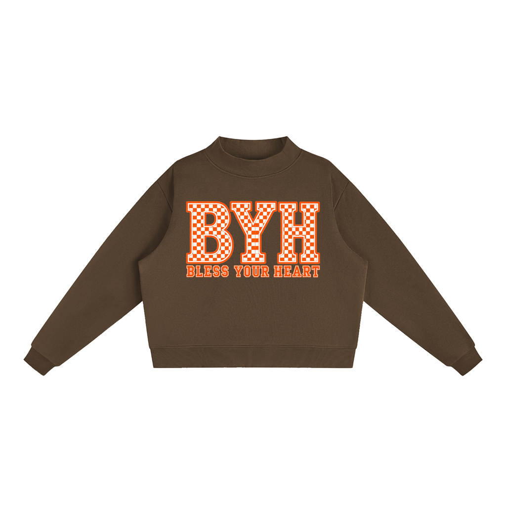 College TN Essential Fleece Mock-Neck Crew Sweatshirt