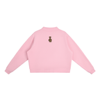 Bless Your Heart Leopard Essential Fleece Mock-Neck Crew Sweatshirt